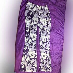 COPY - Purple Flowery Flare Leggings